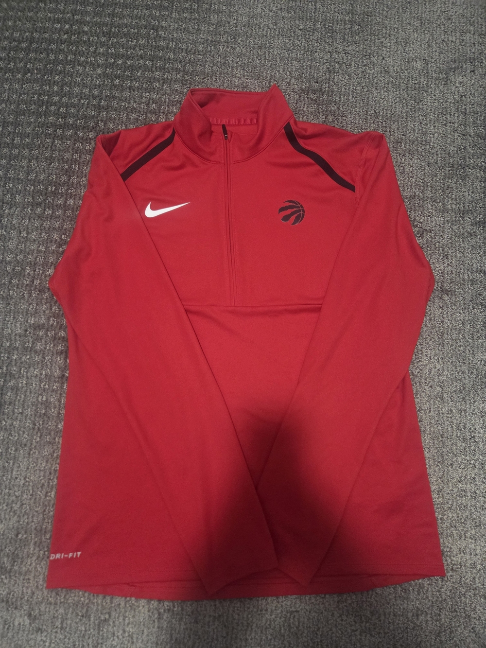 Nike Red Dri-FIT Toronto Raptors Half-Zip Pullover